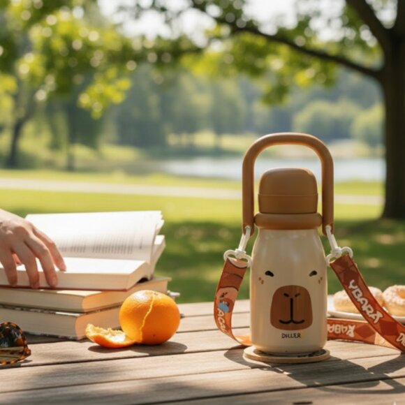 Diller Capybara Thermal Flask Water Bottle Kids School Christmas Gift - Picture 10 of 11